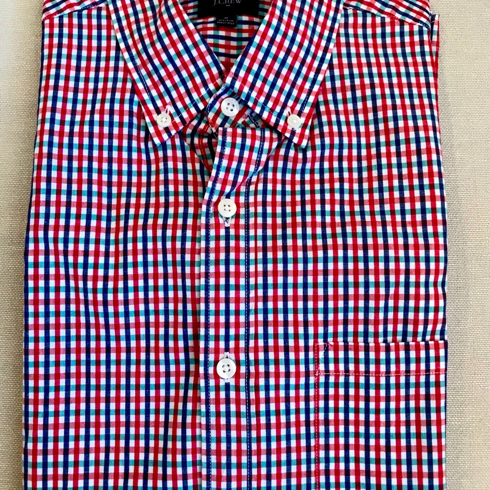 Men’s JCrew long sleeve casual shirt. Size slim Medium.